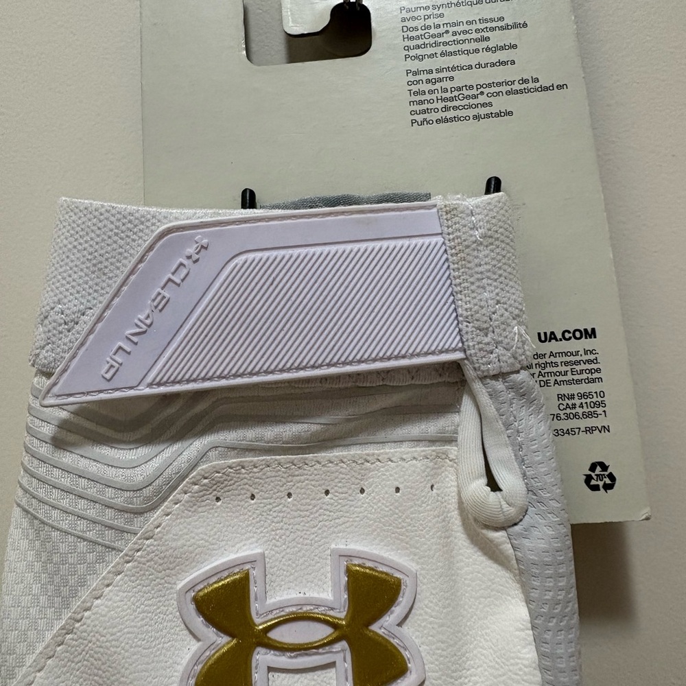 Under Armour Gray and White Batting Glove - Picture 7 of 7